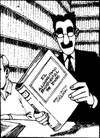 Groucho visita una biblioteca